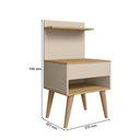 Ver imagem 6 de Kit 2 Mesa de Cabeceira Kosovo Cinamomo/off White - Rv Móveis
