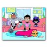 Placa Mdf 20 Cm X 30 Cm - Teen Titans Go Jovens Titan - 1