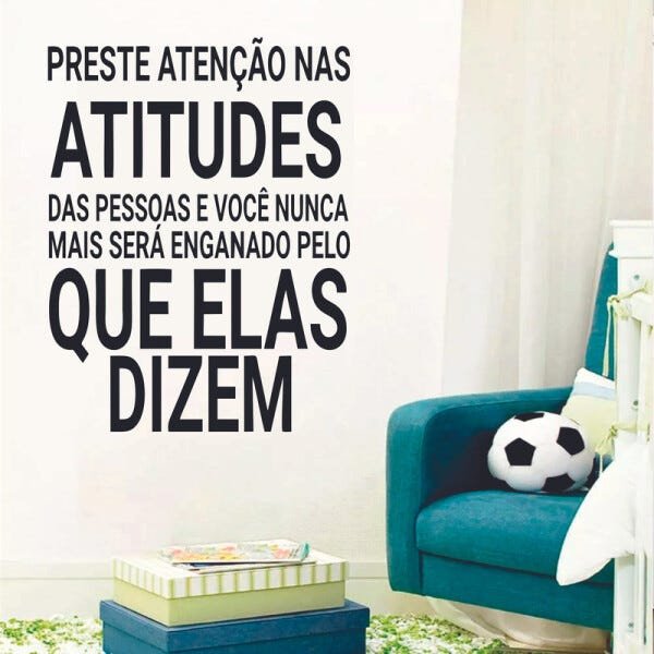 Adesivo De Parede Decorativo Frase Quarto Sala Atitudes Madeiramadeira