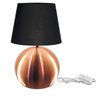 Kit Abajur Bola Cobre Cúpula Preta 3031 com Lâmpada - 2