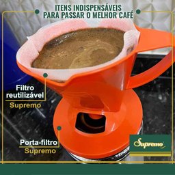 Porta Filtro 103 Padrão Marrom Café Supremo Cozinha - 2