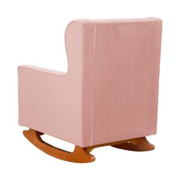 Poltrona Balanço Aurora Veludo Cores - DS Estofados Poltrona Aurora Rosa - 4