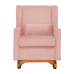 Poltrona Balanço Aurora Veludo Cores - DS Estofados Poltrona Aurora Rosa - 3
