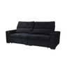 Sofá Retrátil e Reclinável 230 cm Alaska Veludo Preto Chamby Móveis - 4