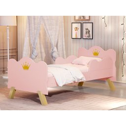 Cama Infantil Princesa Realeza Rosa com Colchão - 2