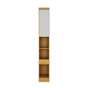 Ver imagem 3 de Módulo de Guarda Roupa Mesa de Cabeceira 1 Porta 1 Gaveta 100% MDF Cairo Marrom/Cinamomo/Fendi