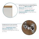 Ver mais imagens de Módulo de Guarda Roupa Mesa de Cabeceira 1 Porta 1 Gaveta 100% MDF Cairo Marrom/Cinamomo/Fendi