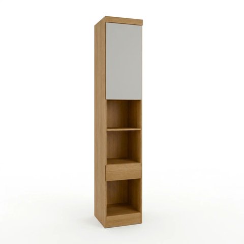 Módulo de Guarda Roupa Mesa de Cabeceira 1 Porta 1 Gaveta 100% MDF Cairo