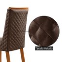 Ver imagem 5 de Mesa de Jantar Aster 180 cm Tampo MDF Vidro Canto Copo com 6 Cadeiras Yasmin