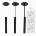 Ver imagem 1 de Kit 3 Pendente Tubo Palito 30cm - Preto + Lampada Led 4w