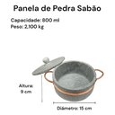 Ver imagem 2 de Panela de Pedra Sabão 800 Ml Leônidas Panela de Pedra Sabao Tampa de Pedra São José