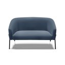 Ver imagem 2 de Sofá Namoradeira 2 Lugares Pé de Ferro Preto Stella Suede Azul Marinho D03 - D'Rossi