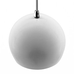Kit 4 Pendentes Bola Branco acabamentos Cromado - 5