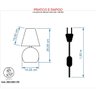 Kit de 2 Abajures Bola Branco Cúpula Preta 3021 com Lâmpada - 3