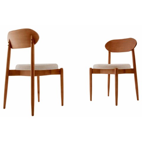 Conjunto com 2 Cadeiras Ballare em Madeira Maciça para Sala de Jantar