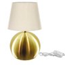 Kit de 2 Abajures Bola Dourado Cúpula Bege 3031 com Lâmpada - 2