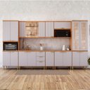 Ver imagem 1 de Cozinha Modulada 8 Peças em MDF Elena Cinamomo e Platino