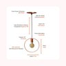 Luminária Pendente Ring Line Lustre Aramado Premium Elegance:rosé - 2
