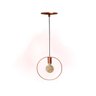 Luminária Pendente Ring Line Lustre Aramado Premium Elegance:rosé - 1