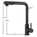 Ver imagem 3 de Torneira Cozinha Monocomando Gourmet Inox 304 Preto Fosco