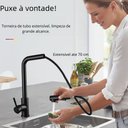 Ver imagem 2 de Torneira Cozinha Monocomando Gourmet Inox 304 Preto Fosco