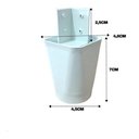 Ver imagem 2 de Kit com 6 Pés para Guarda Roupas Armários Roupeiros 7cm de Altura Branco Modelo Mari Plástico Ultra 