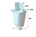 Ver imagem 2 de Kit com 6 Pés para Guarda Roupas Armários Roupeiros 7cm de Altura Branco Modelo Mari Plástico Ultra