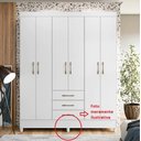 Ver imagem 3 de Kit com 6 Pés para Guarda Roupas Armários Roupeiros 7cm de Altura Branco Modelo Mari Plástico Ultra 