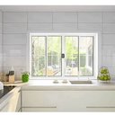 Ver imagem 2 de Janela Vitro 4 Folhas Aluminio Branco com Grade 1,00x1,20