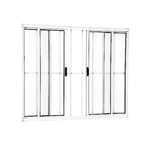 Janela Vitro 4 Folhas Aluminio Branco com Grade 1,00x1,20