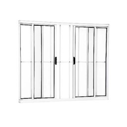 Janela Vitro 4 Folhas Aluminio Branco com Grade 1,00x1,20 - 1 Janela Vitro 4 Folhas Aluminio Branco com Grade 1,00x1,20 - 1