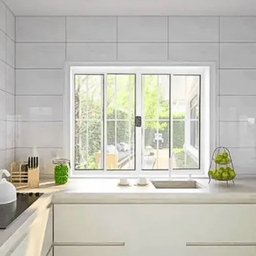 Janela Vitro 4 Folhas Aluminio Branco com Grade 1,00x1,20 - 2 Janela Vitro 4 Folhas Aluminio Branco com Grade 1,00x1,20 - 2