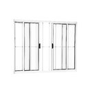 Ver imagem 1 de Janela Vitro 4 Folhas Aluminio Branco com Grade 1,00x1,20