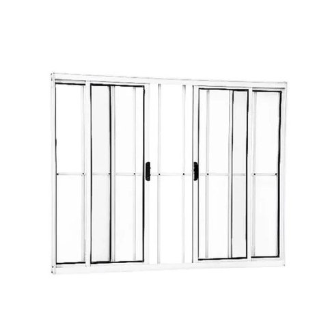 Janela Vitro 4 Folhas Aluminio Branco com Grade 1,00x1,20