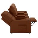 Ver imagem 7 de Poltrona do Papai Reclinável Sala de Cinema Barcelona Glider Manual Giratória Usb Pu Caramelo G23 En