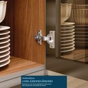 Ver imagem 4 de Cristaleira Proença 60cm 1 Porta Vidro Reflecta e 2 Gavetas Nogueira Touch/nude Prime Tx - Demartê