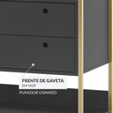 Ver imagem 6 de Guarda-Roupa Closet Modulado Casal Estrutura Metálica 6 Gavetas 3 Cabideiros 200cm Industrial Preto/