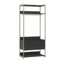Ver imagem 2 de Guarda-Roupa Closet Modulado Casal Estrutura Metálica 6 Gavetas 3 Cabideiros 200cm Industrial Preto/