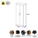 Ver imagem 3 de Armário Escritório Extra Alto 80cm X 210cm 2 Portas Chave F5