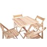Kit 10 Jogos de Mesa Dobrável de Madeira com 4 Cadeiras Flexo Gourmet sem Pintura - Une Móveis - 3