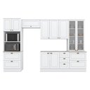 Ver mais imagens de Cozinha Modulada 5 Peças com Cristaleira e Torre Quente 10 Portas 7 Gavetas Americana Henn - Branco