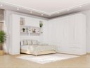 Ver imagem 1 de Guarda-Roupa Casal Modulado de Canto com 11 Portas Espaço para Cama Multimóveis Branco