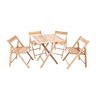 Kit 2 Jogos de Mesa Dobrável de Madeira com 4 Cadeiras Flexo Gourmet sem Pintura - Une Móveis - 2