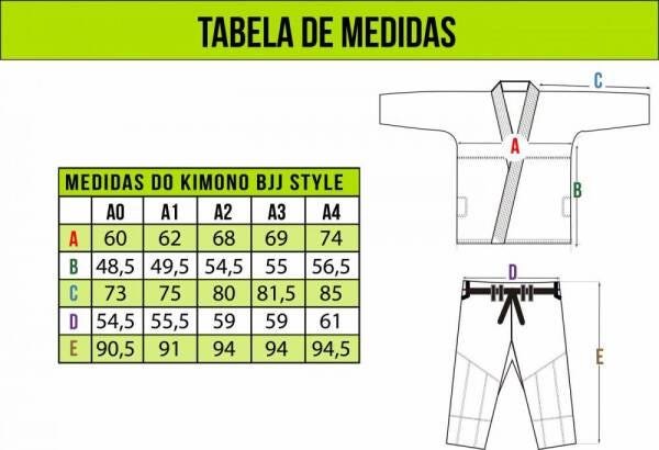 Kimono de Jiu Jitsu kvra branco Bjj style a2 - 2