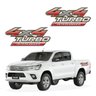 Adesivo Par de Emblema Hilux 4x4 Turbo Intercooler Teu Adesivo Vermelho - 4