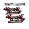 Adesivo Par de Emblema Hilux 4x4 Turbo Intercooler Teu Adesivo Vermelho - 3