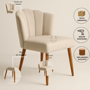 Ver imagem 4 de Cadeira Poltrona Pétala Sala Estar Penteadeira e Salão:bege