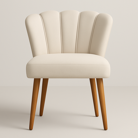 Cadeira Poltrona Pétala Sala Estar Penteadeira e Salão:bege