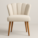 Ver imagem 1 de Cadeira Poltrona Pétala Sala Estar Penteadeira e Salão:bege