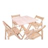 Kit 6 Jogos de Mesa Dobrável de Madeira com 4 Cadeiras Classic sem Pintura - Une Móveis - 3